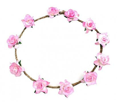 ELORA Floral Crown - Pink