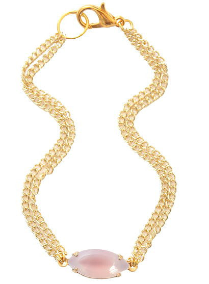 Amythest Navette Stone Bracelet