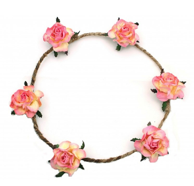 ELORA Floral Crown - Peach